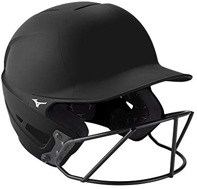 Mizuno F6 Adult Fastpitch Softball Batting Helmet with Mask, Black, Large/X-Large
