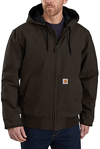 Carhartt Men's Washed Duck Active Jac, Dark Brown, Medium