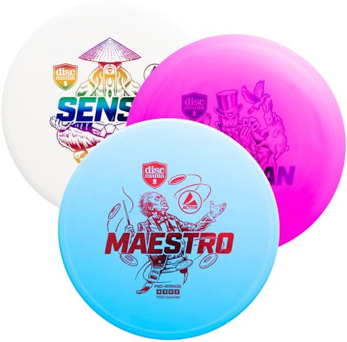 Discmania Disc Golf Set | Wurfscheiben-Set für Verschiedene Wurfsituationen | 3 Discs inklusive | Kunststoff | für Disc Golf