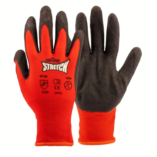 WORKPOWER Arbeitshandschuhe Herren - Handschuhe - Montagehandschuhe aus Latex - Handschuhe Herren - Arbeitshandschuhe Männer - arbeitshandschuhe herren gr 9 - handschuhe arbeitshandschuhe