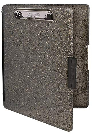 Dexas Slimcase 2 Plastic Clipboard with Storage and Side Opening, Heavy Granite, Office Supplies Clipboards to Organize, Carry and Store, A4 Holder, Nursing Clipboards