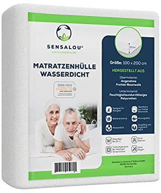 Sensalou Matratzenbezug Reissverschluss Encasing für Allergiker - 100 x 200 cm