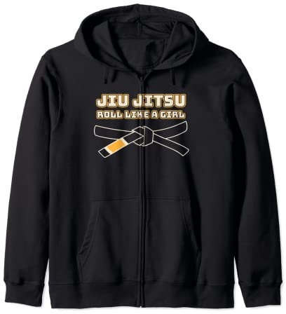 Jiu Jitsu Roll wie ein Mädchen Lustiger brasilianischer Gi Jiu Jitsu Kapuzenjacke
