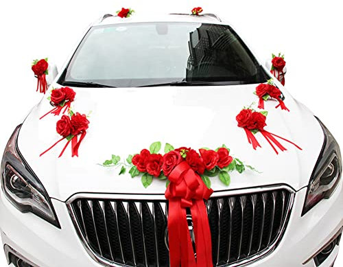 Autoschmuck Hochzeit Deko Braut Paar Rose Deko Hochzeit Car Auto wedding deko auto Hochzeitsdeko, Auto Blumenschmuck Hochzeitsschmuck Deko Hochzeit Romantische motorhaube blumen hochzeit Deko, Typ 2