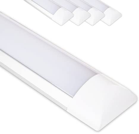 CLAR – våtrum 120 cm, källar- och verkstad, taklampa lång, lysrör, garage- och balklampa, badlampa, neutral vit 4 000 K, 36 W (förpackning 5)