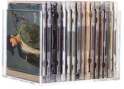 Ecoodisk CD-Speicherregal - Acryl - Transparent - 17,5*14*13 cm (6,88*5,51*5,11inch) - Wohnzimmer-Dekoration