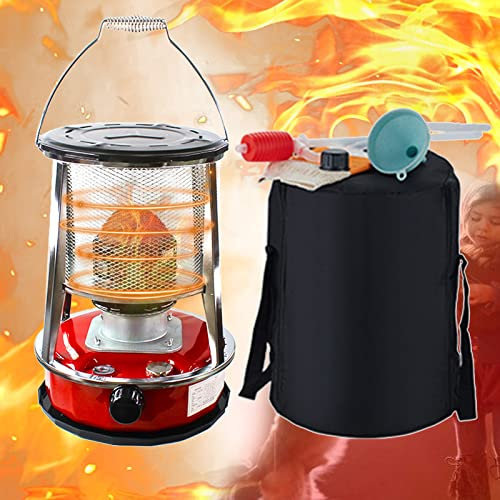 GUAWJRZDP Mobile Petroleumofen für Innenräume,GroßE Petroleum Heizung Heizer,Camping Heizung und Kochen Heizstrahler,Petroleumheizung mit Umfallschutz,Effizienter Heizen ohne Strom (Color : Red Suit)