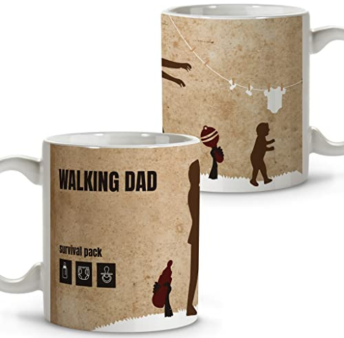 Tazas para Papá. Taza Te Quiero Papá. Tazas Desayuno Originales. Taza Cerámica 330 ml. Regalos con Frases. Walking dad