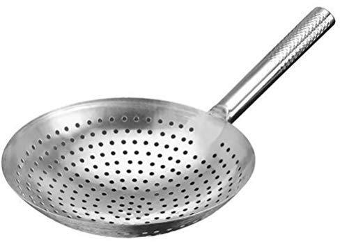 INNAL Spider Strainer Skimmer Mestolo Acciaio Inossidabile Cestello per frittura in Metallo Asiatico Mestolo scanalato Hotkitchen SILS Mestolo da minestra Cucchiaio scanalato Skimmer da