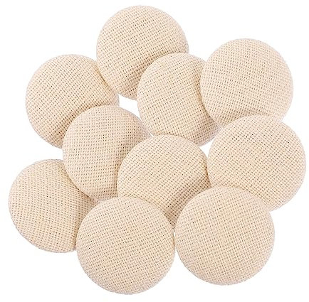 VILLFUL 10stücke Teiliges Runde Bunte Leinenknöpfe Für Diy Kleidungsschneiderei Vielseitige Dekorative Knöpfe Für Mäntel Pullover Hüte Und Bastelprojekte