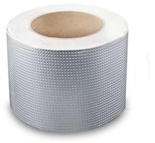 Funnytek Butylband Dichtungsbänder Aluminiumfolie Tape 10CM×5M | Wasserdichtes, Starkes Selbstklebendes Zur Reparatur, für Dachleckage, Oberflächenriss, Fensterbankspalt, Rohrbruch