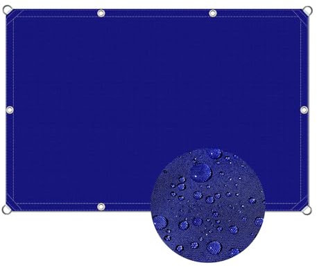 Tenda a Vela Quadrata Ombreggiante 4x5m, Telo Ombreggiante Idrorepellente,Ombra,Anti UV Rete Telo Ombra con Anelli per Giardino,terrazza,Campeggio - Zaffiro