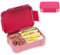 XJIANFU Brotdose Kinder mit Fächern,900ml Auslaufsichere Bento-Box, Kinder-Lunchbox,Auslaufsicher Fächern,Jausenbox Brotbox für,Mädchen & Jungen,Mikrowelle/spülmaschinenfest(Pink)