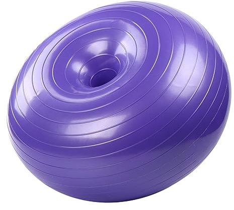 KOMBIUDA Explosionsgeschützter Donut Fitnessball PVC Mit Luftpumpe rutschfest Stabilisierend Für Yoga Pilates Gleichgewichtstraining Damen Trainingsgerät