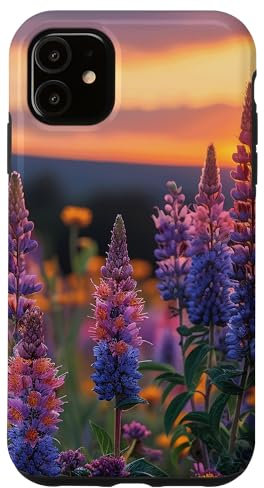 iPhone 11 Anise Hyssop Flower Field Beautiful Sunset Graphic Case