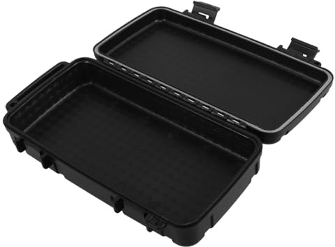HOMSFOU Wasserdichter Aufbewahrungskoffer Kleine Werkzeugkiste Leer Hartschalenkoffer Mit Tragegriff Stoßfestes Gehäuse Für Werkzeuge Geräte Und Outdoor-Transport 8.66X5.31X1.97in