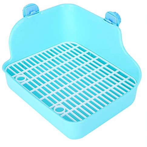 Qukaim Quadratische Haustiertoilette, Kleintiertoilette für Kaninchen, Chinchilla, Meerschweinchen, Käfiggebrauch, Grün, Haustierbedarf