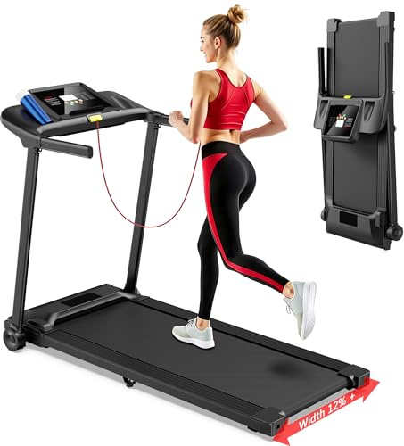 Laufband für Zuhause Klappbar Laufbänder Profi- 12 km/h Elektrisches Treadmill Laufpad 2.5HP Foldable Schreibtisch Tretmühle Klappbares Walking Pad mit LED-Anzeige für Home Haus und Büro Avnbdao