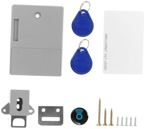 Artibetter Elektronisches Rfid Schrankschloss aus Abs Unsichtbares Selbstgemacht Sensorschloss ohne Bohren mit Kindersicherung für Schubladen Möbel Batterielos für Homeoffice Haushalt