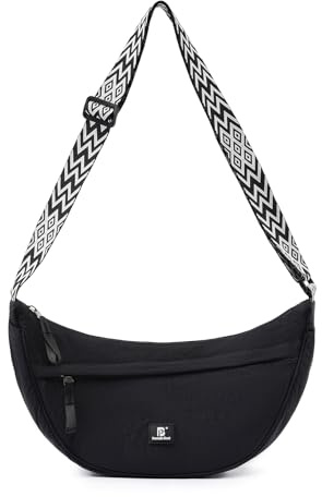 Pomelo Best Halbmond Handtasche Damen & Herren Wasserabweisende Crossbody Moon Bag – Leichte Umhängetasche klein mit breitem Schultergurt