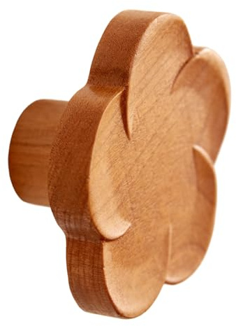 OAKERLAND Appendiabiti da parete in legno di ciliegio, piccoli fiori, per giacche, cappotti, sciarpe, borse, appendiabiti, in legno, per soggiorno, camera da letto (12 cm)