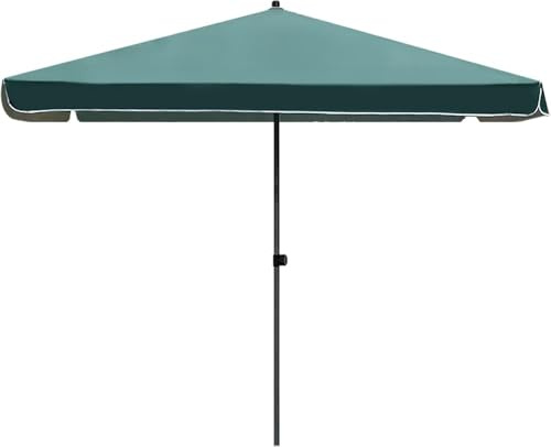 Paraguas para exteriores con sistema de elevación, sombrilla rectangular grande para patio y piscina para jardín, terraza, patio trasero, playa (base no incluida), B, 6x7 ft/1.8x2.2 m