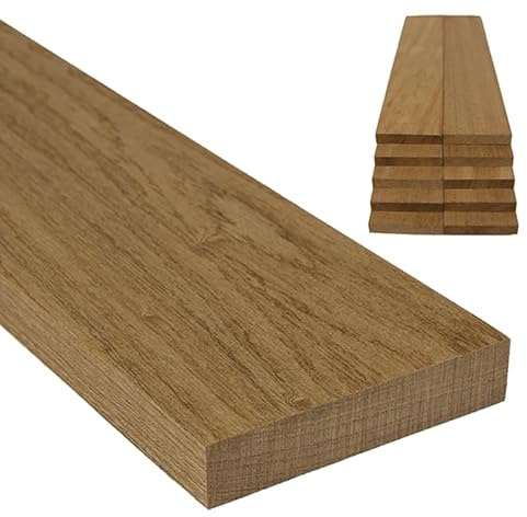 10x Sapele Mahogany Wood Pieces, 25 x 5.9 x 1cm Wooden Rectangle Hardwood Board, for DIY Crafts, Modelling, Fretwork, Timber Blanks and Engraved Home Decor Blocks