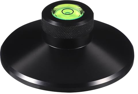 IMIKEYA Pince de Serrage Stabilisateur de Disque Vinyle en Alliage Noir pour Platine Vinyle Outil de Réglage de Niveau Précis Accessoire Audio Compatible pour Tourne-Disque