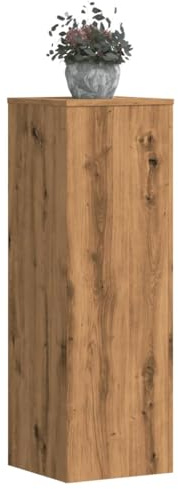 Frdhee Balkon Deko Blumentisch,Pflanzenständer 2 Stk. Artisan-Eiche 33x33x100 cm Holzwerkstoff,Pflanzenhalter für Verschiedene Topfgrößen