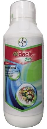 Decis Evo Insetticida Piretroide Professionale alla Deltametrina 2,42% – Azione Rapida Contro Afidi, Lepidotteri, Aleurodidi, Coleotteri e Tripidi – Emulsione Olio in Acqua – Uso Professionale – 1 Lit