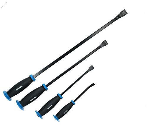 4pc Pry Bar Lever Set Moving Wrecking Crow Bars 210mm – 590mm Soft Grip