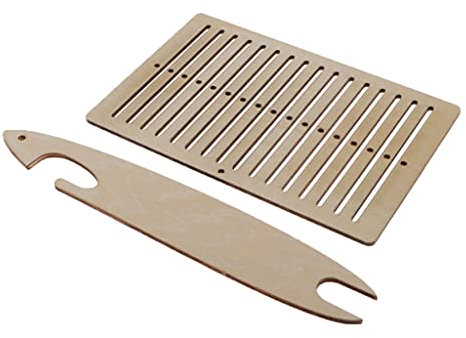 Harilla 2X Webrahmen aus Holz zum Weben, Hölzerner Webstuhl, Weben-Shuttle-Werkzeug, Holzwebstühle Kit Anzug Gewebte Tapisserie Tischwebstuhl Webstuhl Set für Kinder Erwachsene Anfänger Weaving Lovers