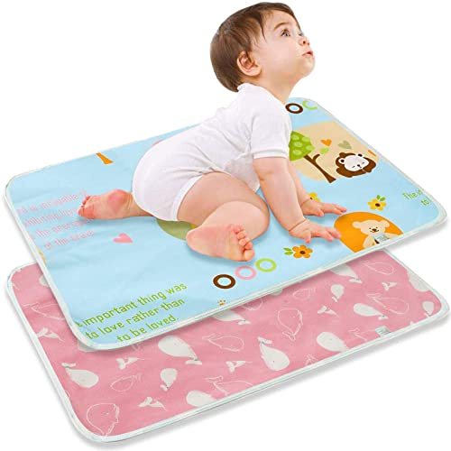 Materassino fasciatoio impermeabile, lavabile, pannolino, ultra assorbente, per neonati e bambini 50 x 70 cm