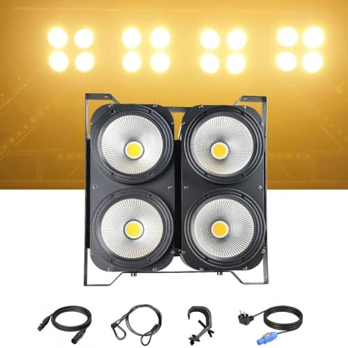 Led Par Scheinwerfer DJ Discolicht, 4x100w COB Warmweiße Farbe DMX512 LED Strahler Bühnenlicht Party Licht Scheinwerfer Beleuchtung für Party Beleuchtungen