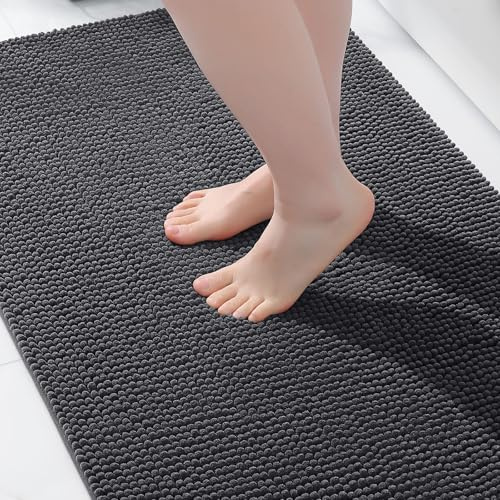 Homaxy Chenille Badrumsmatta, halkfri, 50 x 80 cm