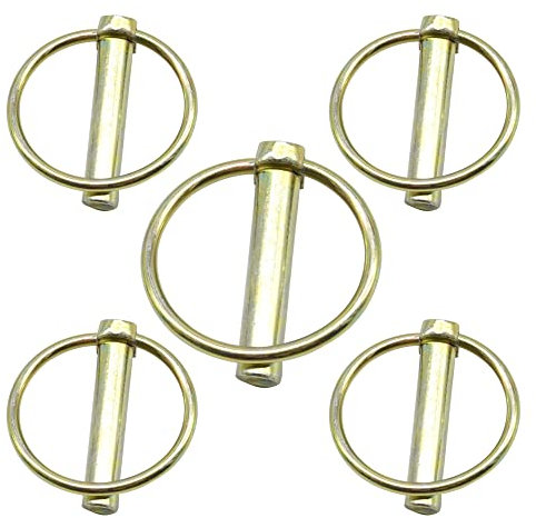 CEEYSEE 5Stück Klappsplinte 10 mm x 45 mm Klappstecker Klappsplinten für Anhänger, Lastwagen, Traktoren, Kippern, Bauernhof, Rasenmäher (O10 mm x 45 mm)