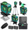 Weytoll Livella laser 4 x 360 16 linee Laser a linea trasversale verde con 2 batterie, base di sollevamento, supporto a parete magnetico,Treppiede da 1,2 m (blu)