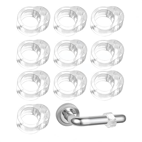 Changyeah Butées de porte protection poignee porte,10 Pièces Pare-chocs de poignée pour portes,PVC Poignée de porte Protecteur de fenêtre et de porte pour portes et murs intérieurs