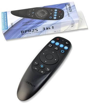 BOXPUT BPR2S Luft Maus Fernbedienung, BT Sprachfernbedienung, mit 6-Achsen Gyroskop, unterstützt Volltasten Infrarot Lernen, passend für PC/Android TV Boxen/TV Sticks