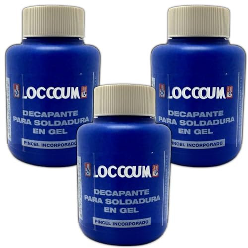 Bricoloco Decapante gel para soldar estaño con cobre y otros metales. 100 gramos con pincel aplicador- Elimina óxido y limpia piezas antes de soldadura. (1)