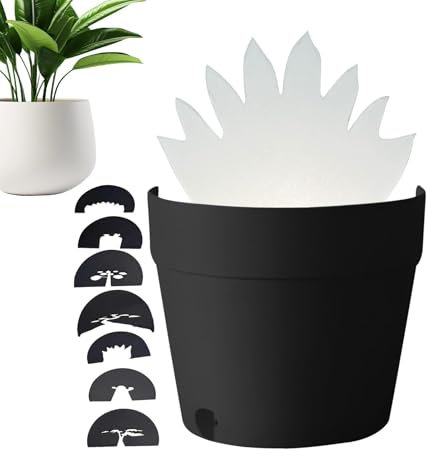 Proyección de luz para macetas | Lámpara LED recargable para macetas | Decoración LED de jardín | Lámpara de maceta novedosa | Maceta iluminada Homenajes únicos para aquellos que aman las plantas