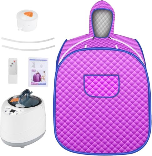 SenDeluz Sauna a Vapore, Sauna da Casa Portatile A Vapore SPA Pieghevole Isolata Generatore di Vapore Sauna Domestica per Interna Esterno, Pressoterapia Iinfodrenaggio