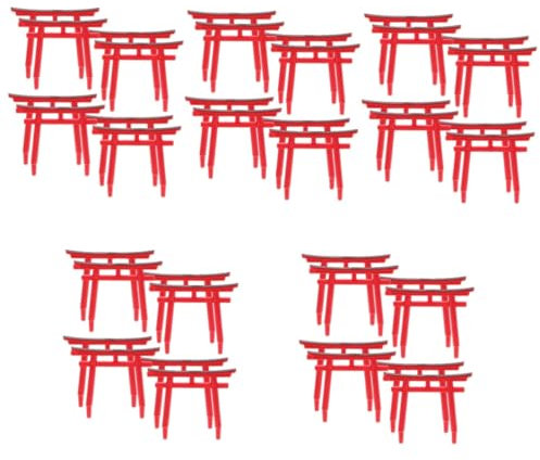 Milisten 5 Ensembles Modèle Torii Ornement Torii Sculptures Torii Ornement pour Aquarium Accessoire De Décoration D'aquarium Artisanat Décoratif Décoration De Micro Paysage PVC 8 Pièces * 5