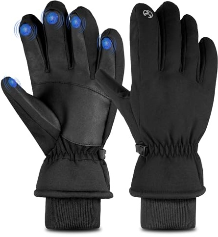 SUVISTAR Thermal Gloves – Waterproof Winter Gloves with 3M Thinsulate, Coldproof to -20℉, Touchscreen Compatible for Skiing, Snowboarding, Hiking & Outdoor Activities - Medium