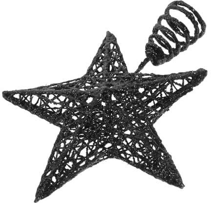 ULTECHNOVO Décoration D'étoiles Au Sommet d'un Arbre Décorations d'halloween Décoration d'halloween Étoile De Sapin De Noël d'arbre d'halloween d'arbre Étoile Fer Forgé Noir