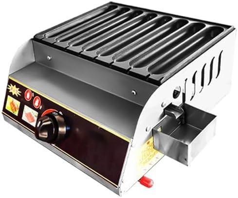 Hot Dog Grill Machine, 8 Roll Gas Sausage Maker for Parties, Food Trucks & Booths