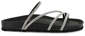 Grunland Ciabatta con Listini di Strass | Sara CB0836 Nero-Nero 41