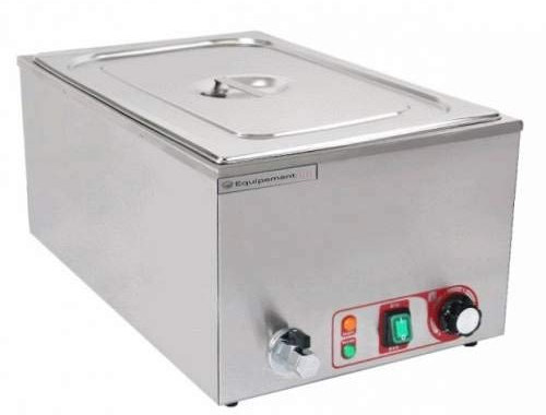 Equipementpro - Bain Marie professionnel en acier inoxydable Bain marie électrique avec robinet de vidange et contrôle de la température (Avec 1 Bac GN 1/1)