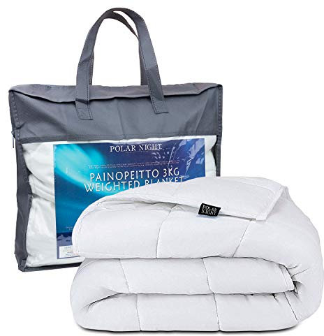 Polar Night Gewichtsdecke für Erwachsene 150 x 200 cm, 11kg - Weighted Blanket für tiefen Schlaf, Schwere Decke, Therapiedecke aus 100% Baumwolle, Entspannungsdecke Oeko-TEX® 100 Standard Bettdecke