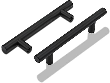 LONTAN 15 Stück Griffe für Küchenschränke - 96mm Lochabstand Möbelgriffe Schwarz - Küchengriffe, Schrankgriffe, Türgriffe für Küche und Möbel